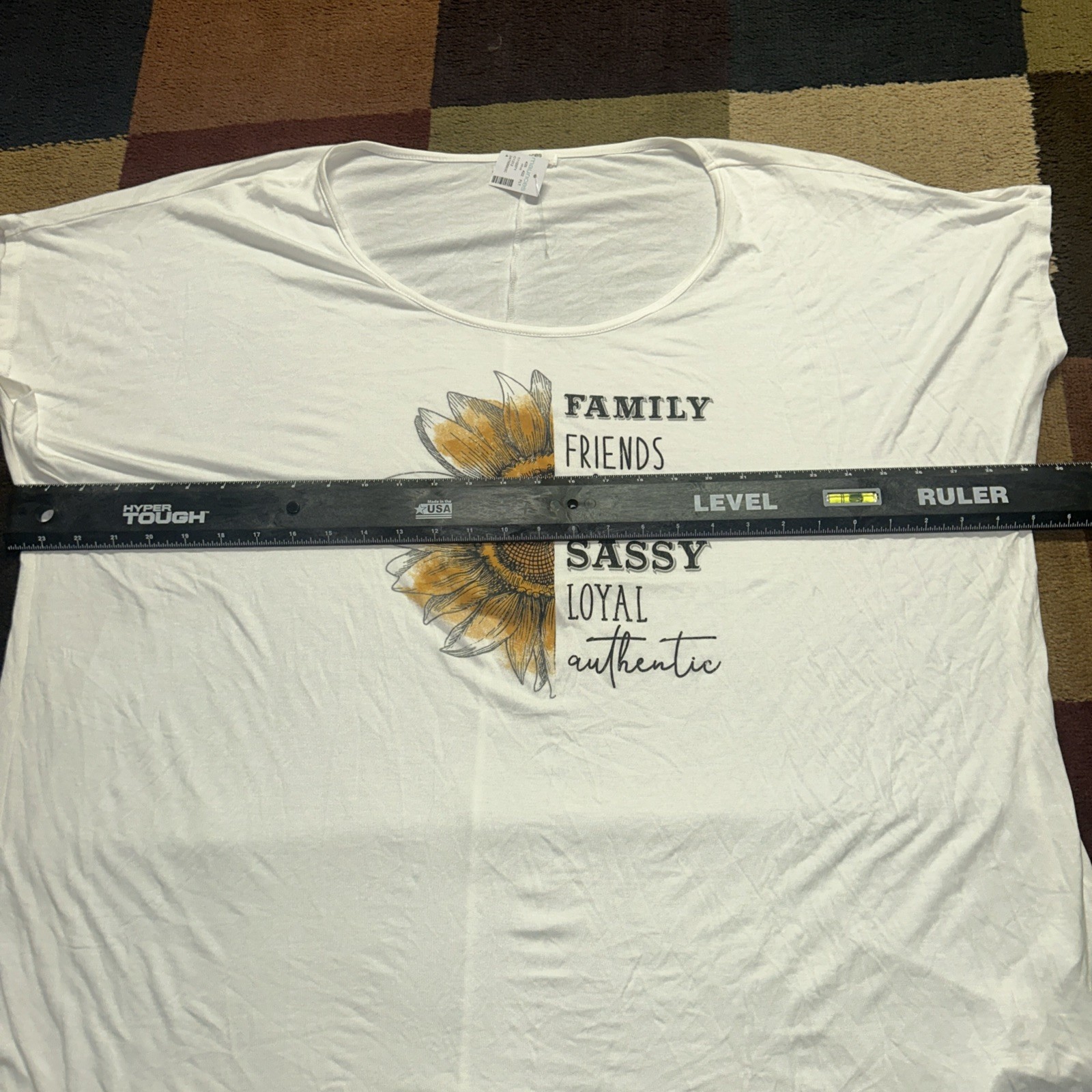 New Women’s 4XL Maurices White Family Friends Blessed Sassy Sunflower T Shirt
