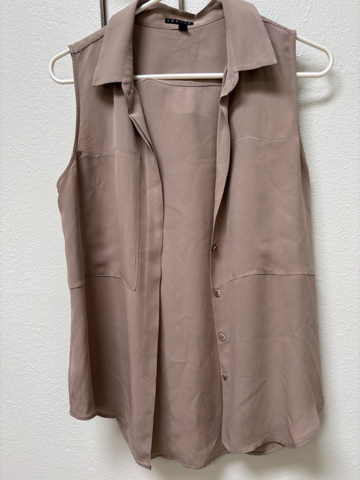 Women 100% Silk Sleeveless Top Size M