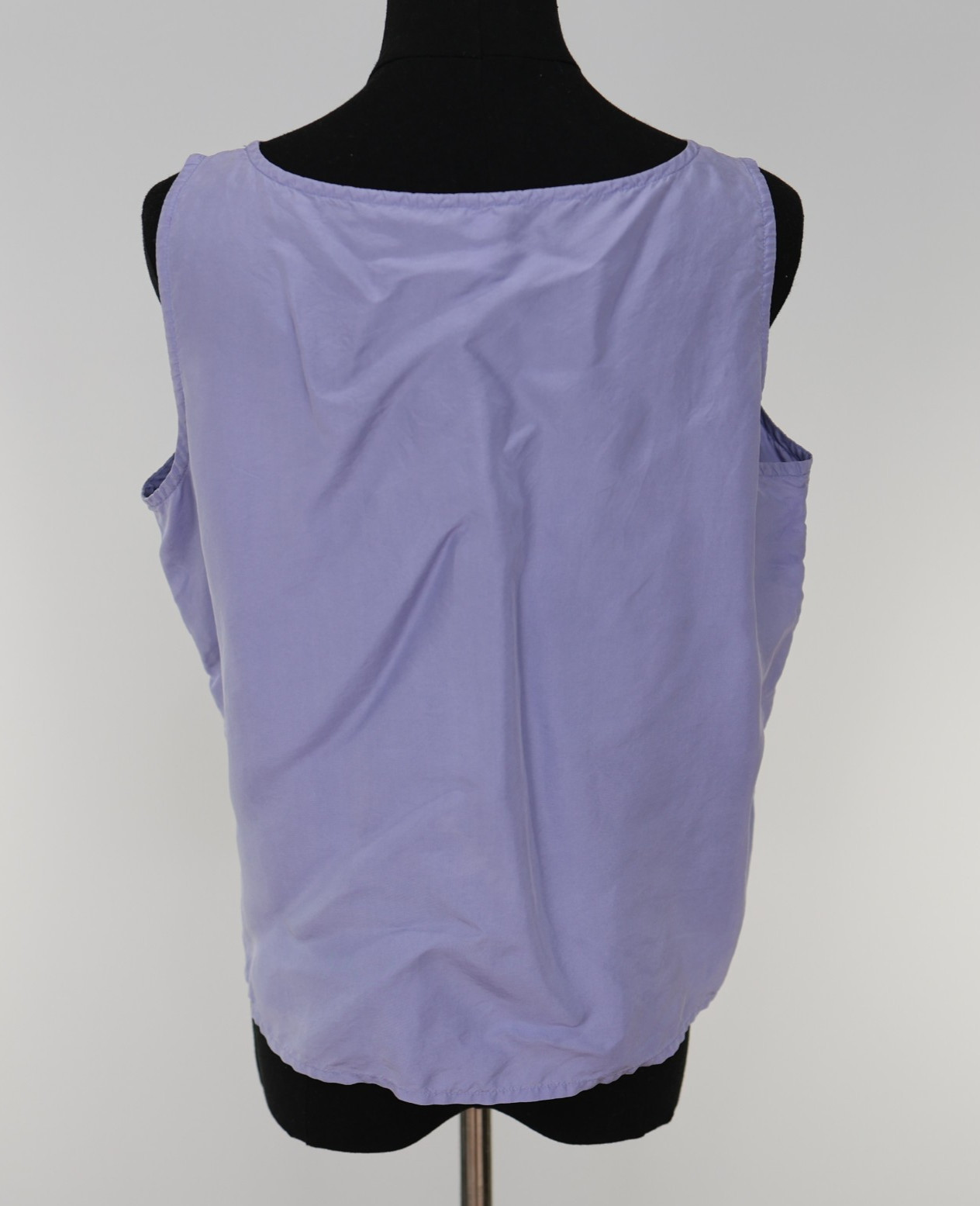 A4 EILEEN FISHER Light Purple 100% Silk Casual Petite Tank Top Size PL