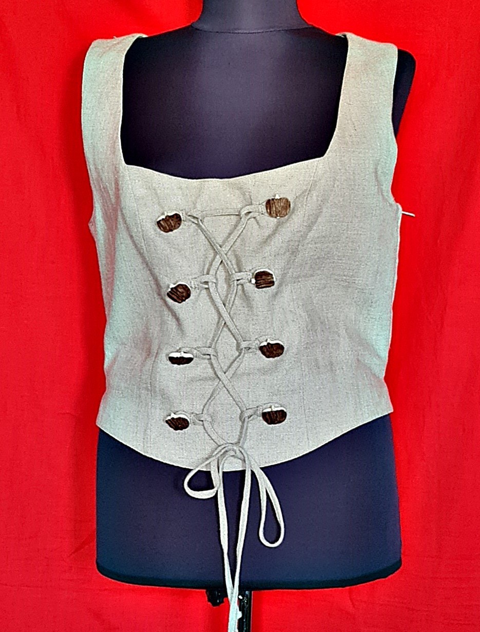 BLOUSE VINTAGE COUNTRY TRACHTEN DIRNDL OKTOBERFEST TYROL CROP TOP US 10 EU 38