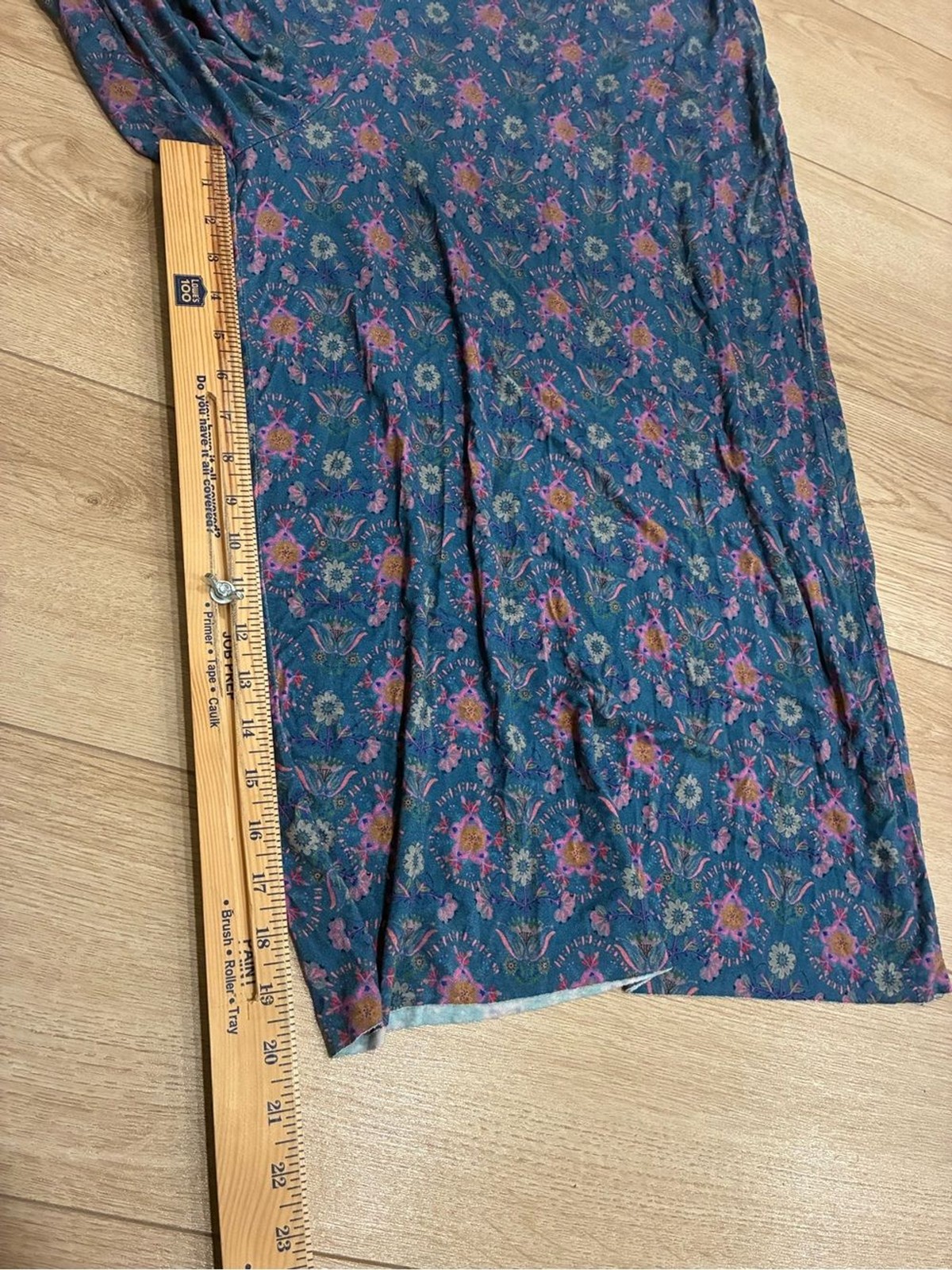Natural Life Women’s Willow Jumpsuit Dusty Blue Medallions Wide Leg Size XS