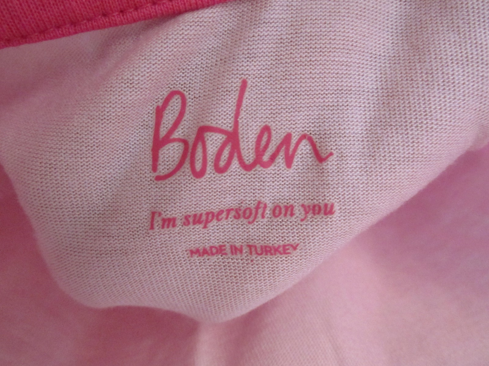 Boden Ladies Ballet Back top Pale Pink size 12 UK supersoft Modal Cotton blend