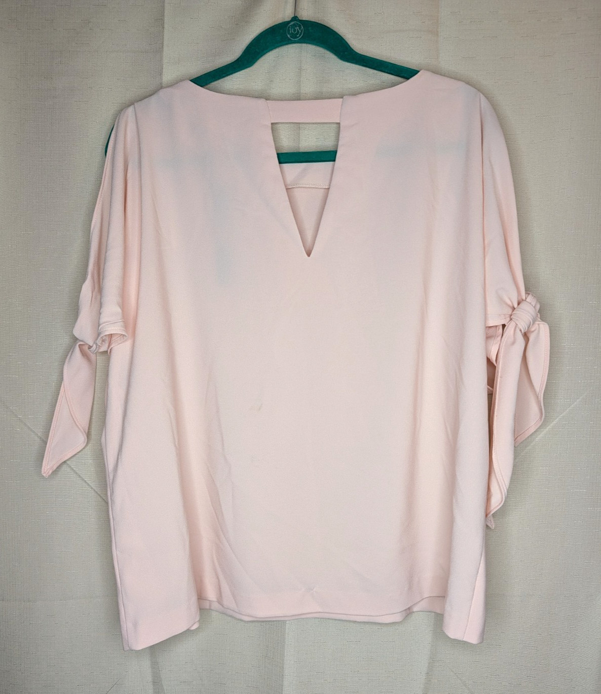 Alex Marie Women’s Size XL Pink Cold Shoulder Tie Sleeve Blouse