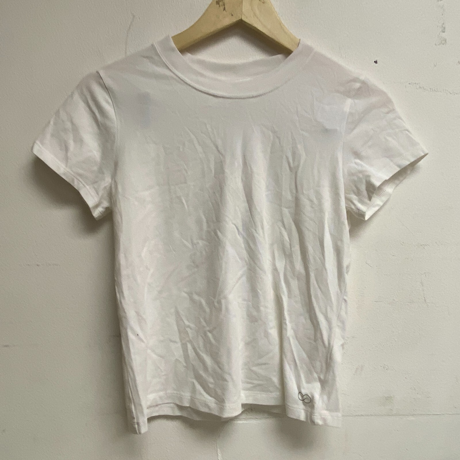 Calia Women’s Everyday Shrunken Short Sleeves Crew Neck Tee Pure White WAX11248