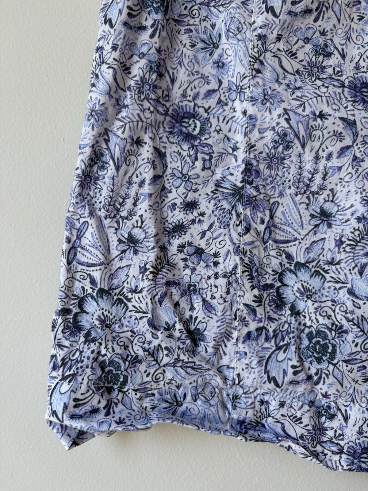 Jigsaw Women’s Shirt Size EU36 UK8 Liberty Of London Print Short Sleeve Blue