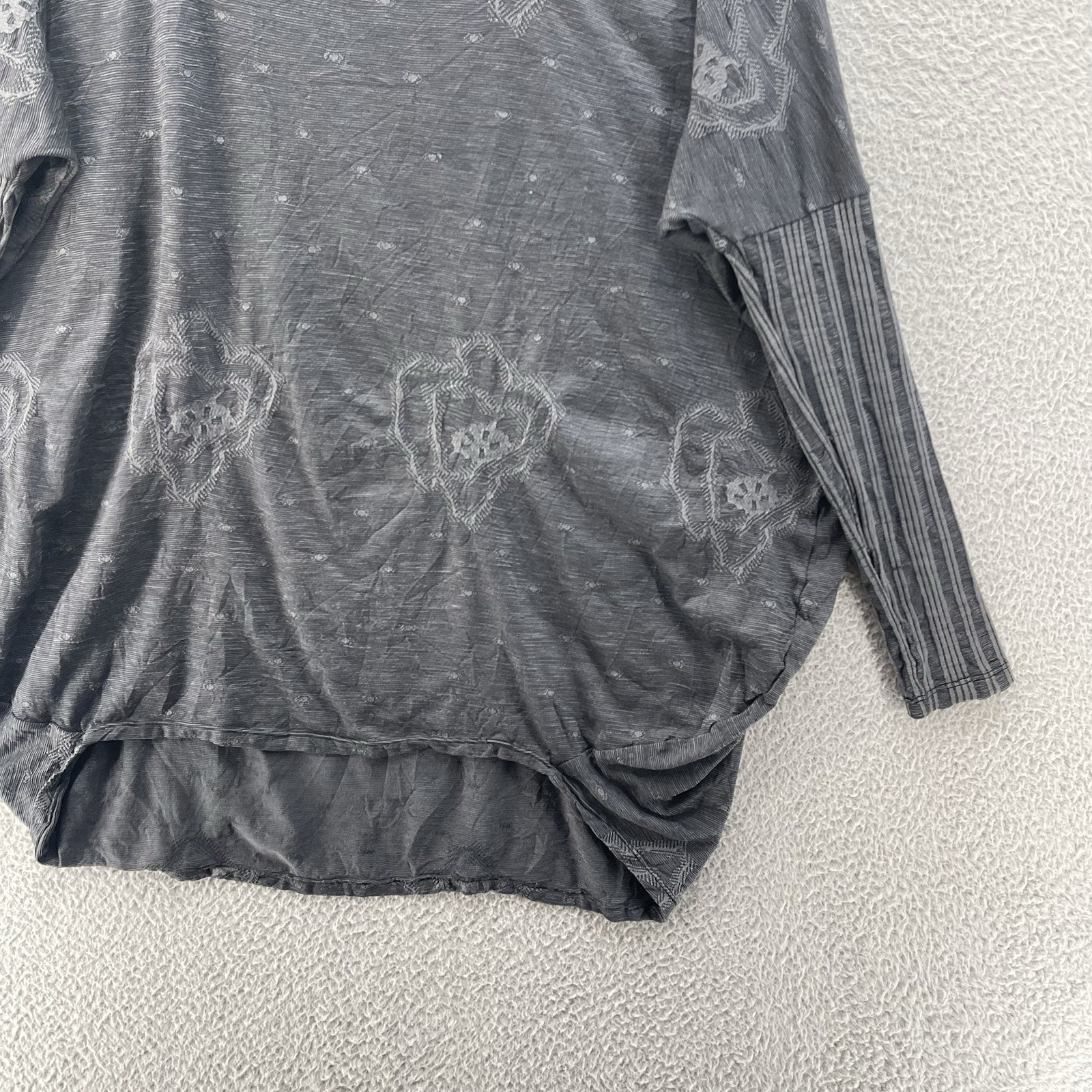 Banana Blue Made In Australia Tunic Top Women Small Grey Wool Nylon Lagenlook