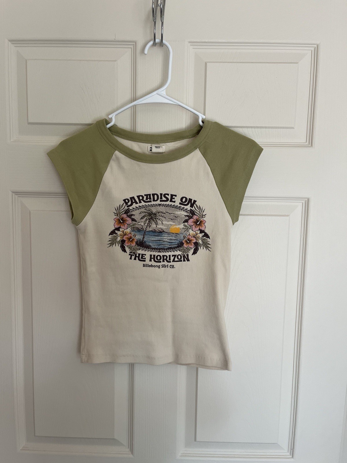Billabong ribbed paradise on the horizon TV size medium green and cream