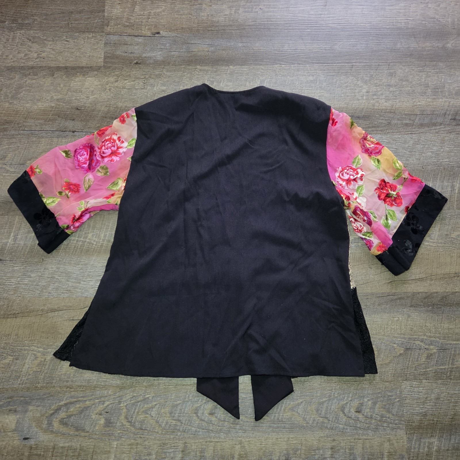 Vtg Y2K Spencer Alexis Kimono Jacket Size XL Lace USA Whimsigoth Fairy Boho Silk