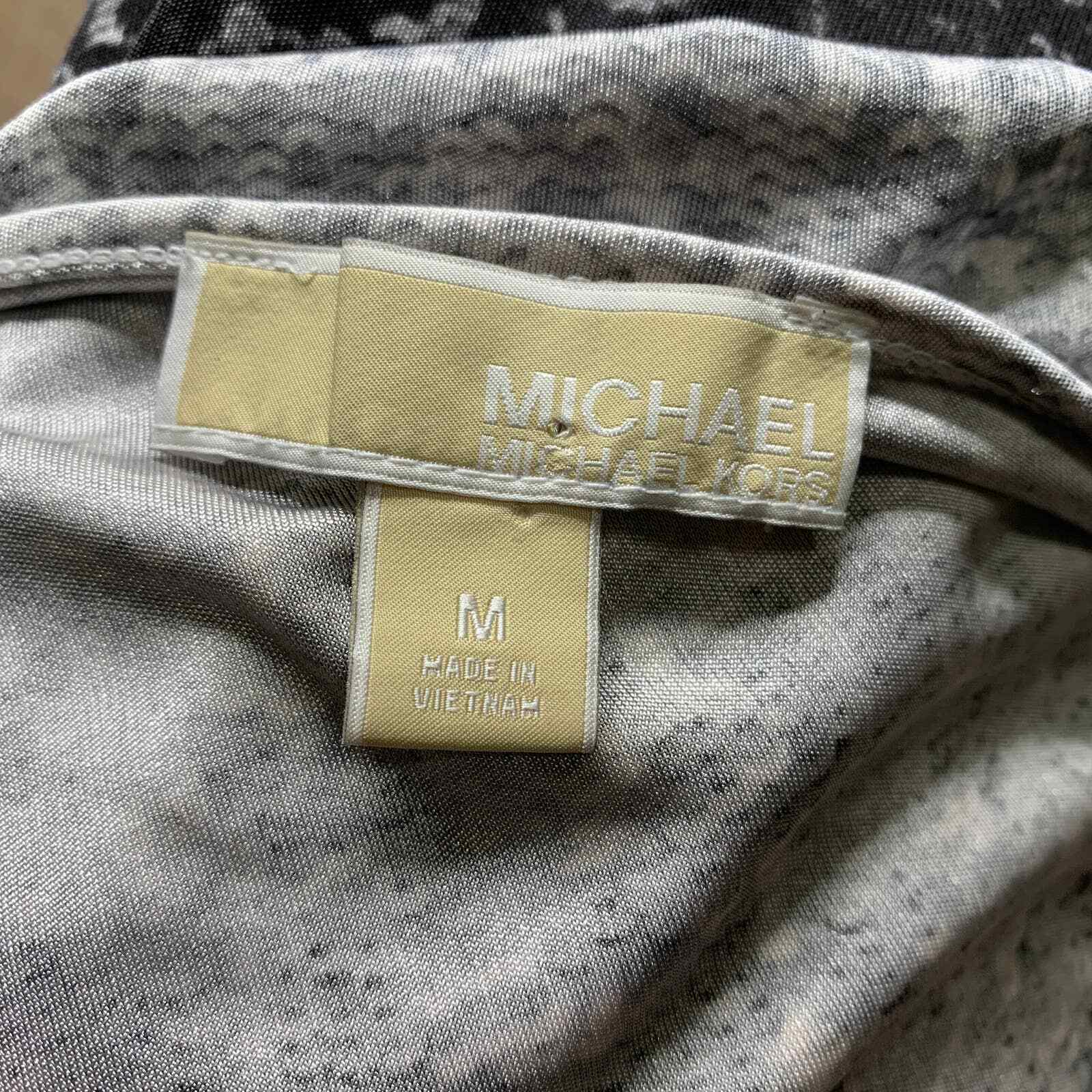 MICHAEL Michael Kors Top Womens Size Medium Black Gray Ombre Sleeveless Holiday