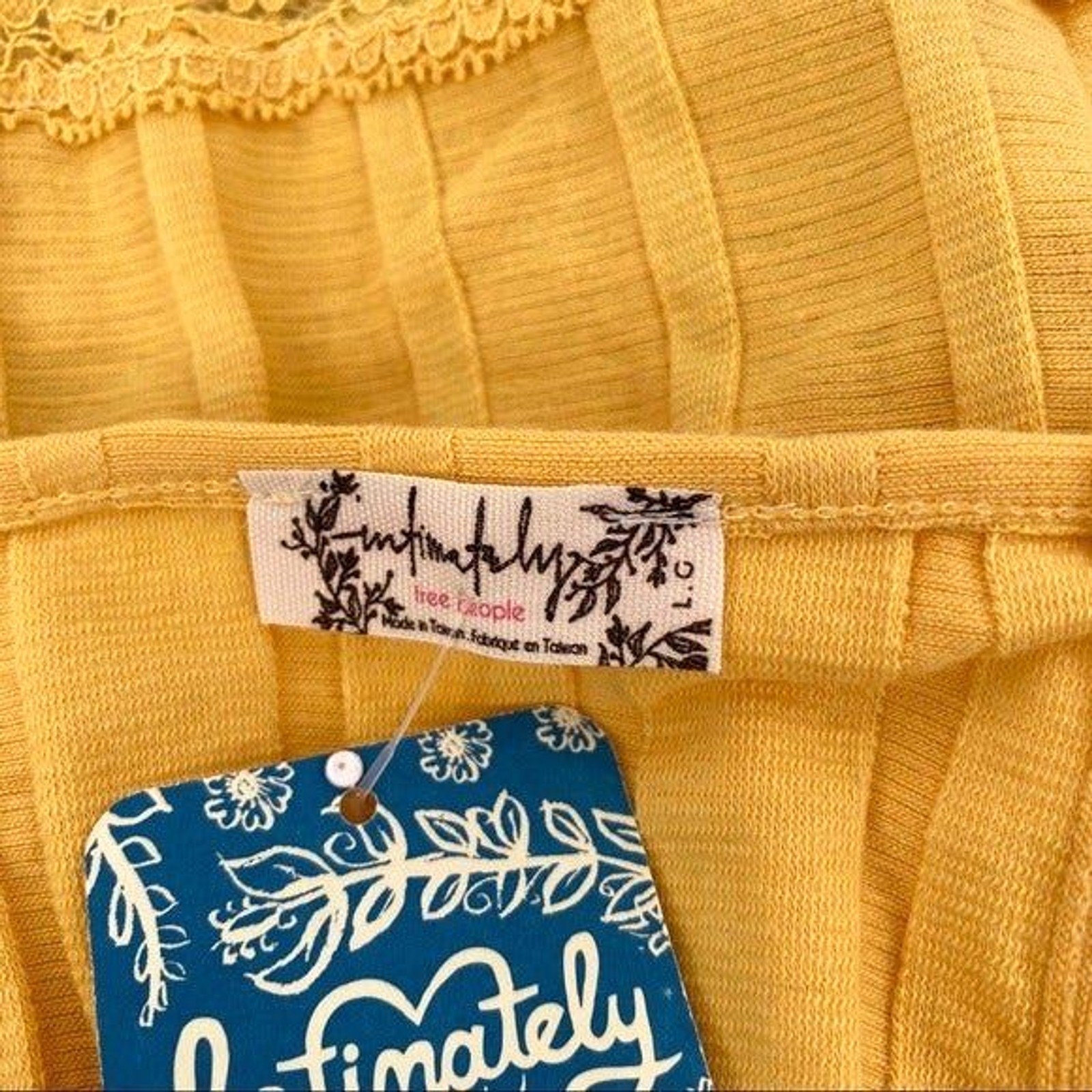 Free People NWT All Your Love Crop Top Bralette Sleeveless Sunshine Yellow L New