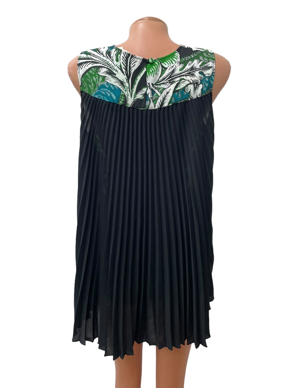 DIANE VON FURSTENBERG Womens Tunic Blouse Top Asymmetrical Green Floral S/M