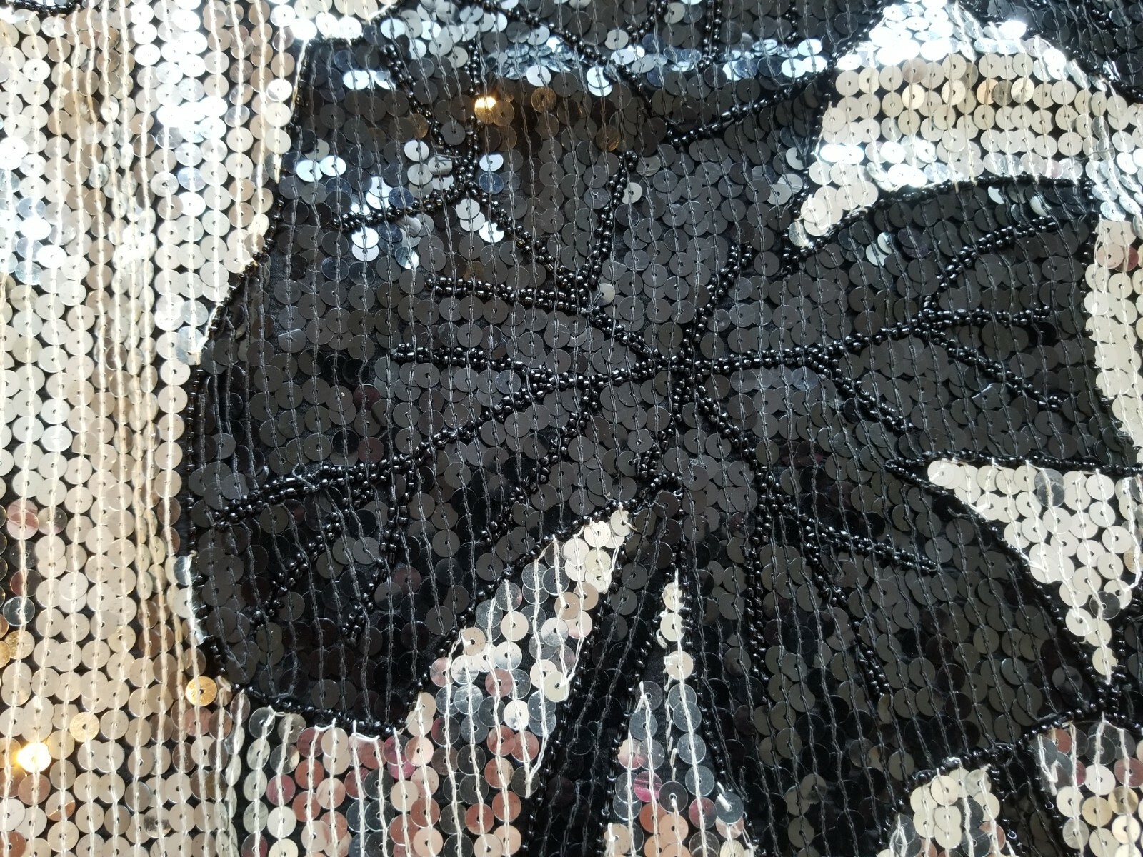 Gorgeous I MAGNIN Blouse Sequined Throughout Silk,Lined Size S/M