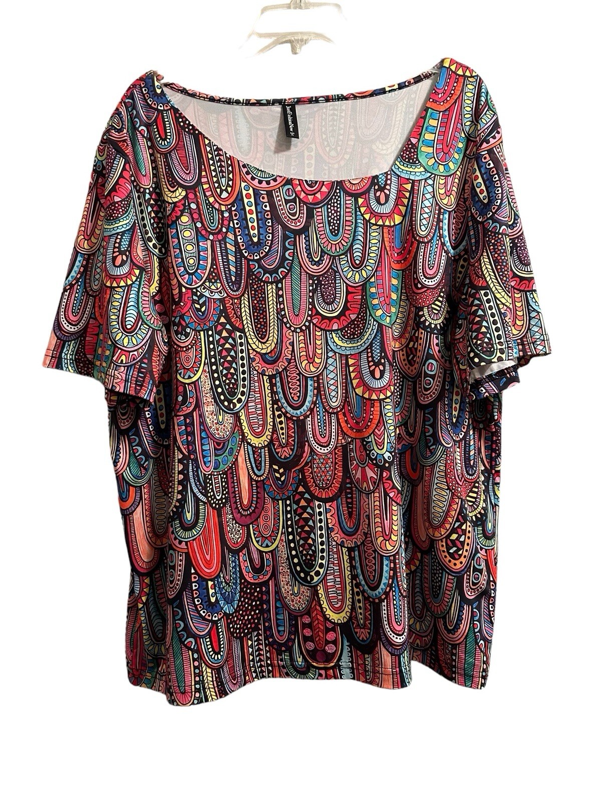 Just Fashion Now Hippie XL Contemporary Artistic Tunic Eclectic Summer Blouse