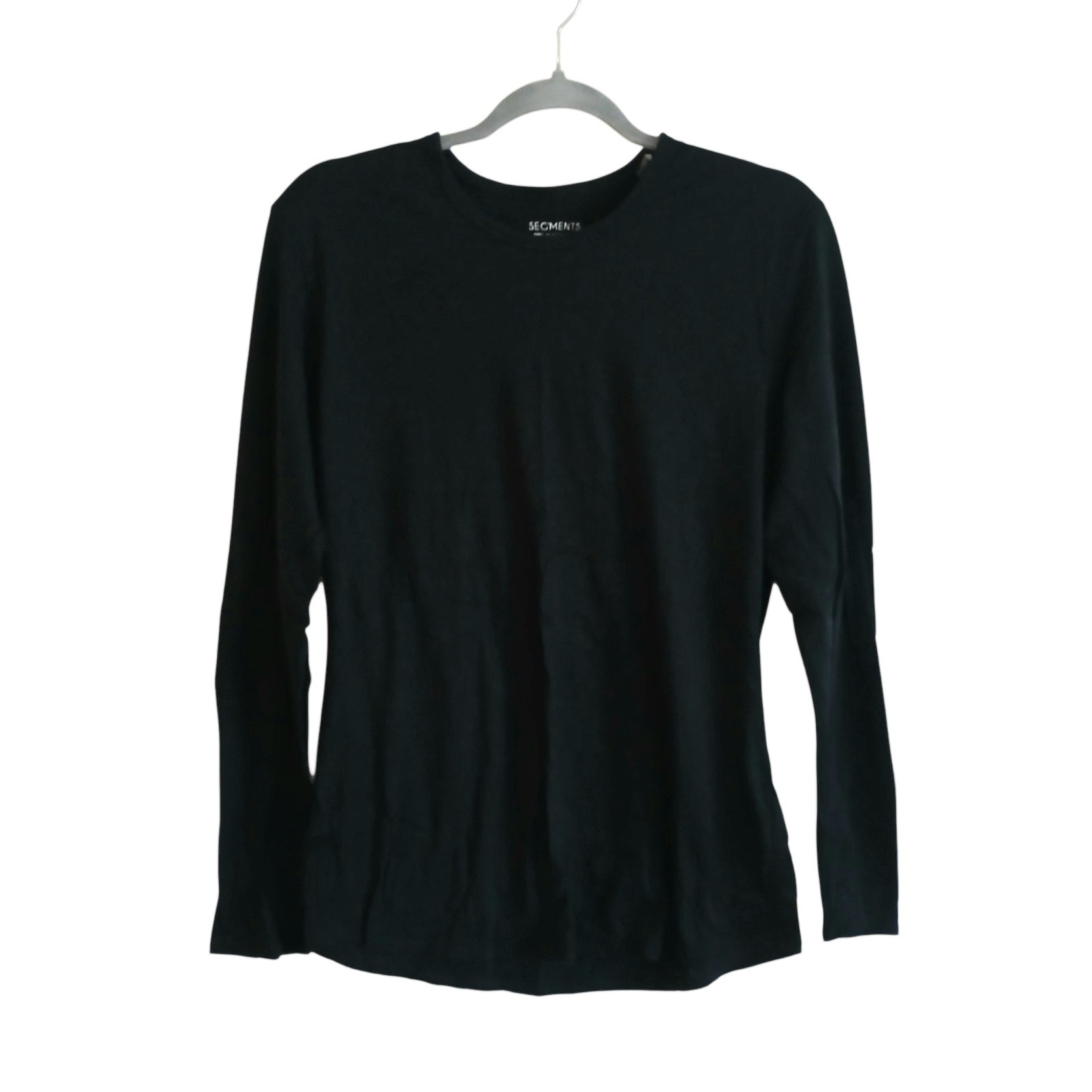 SEGMENTS 100% Merino Wool Base Layer Long Sleeve Top Women’s L Black Outdoor