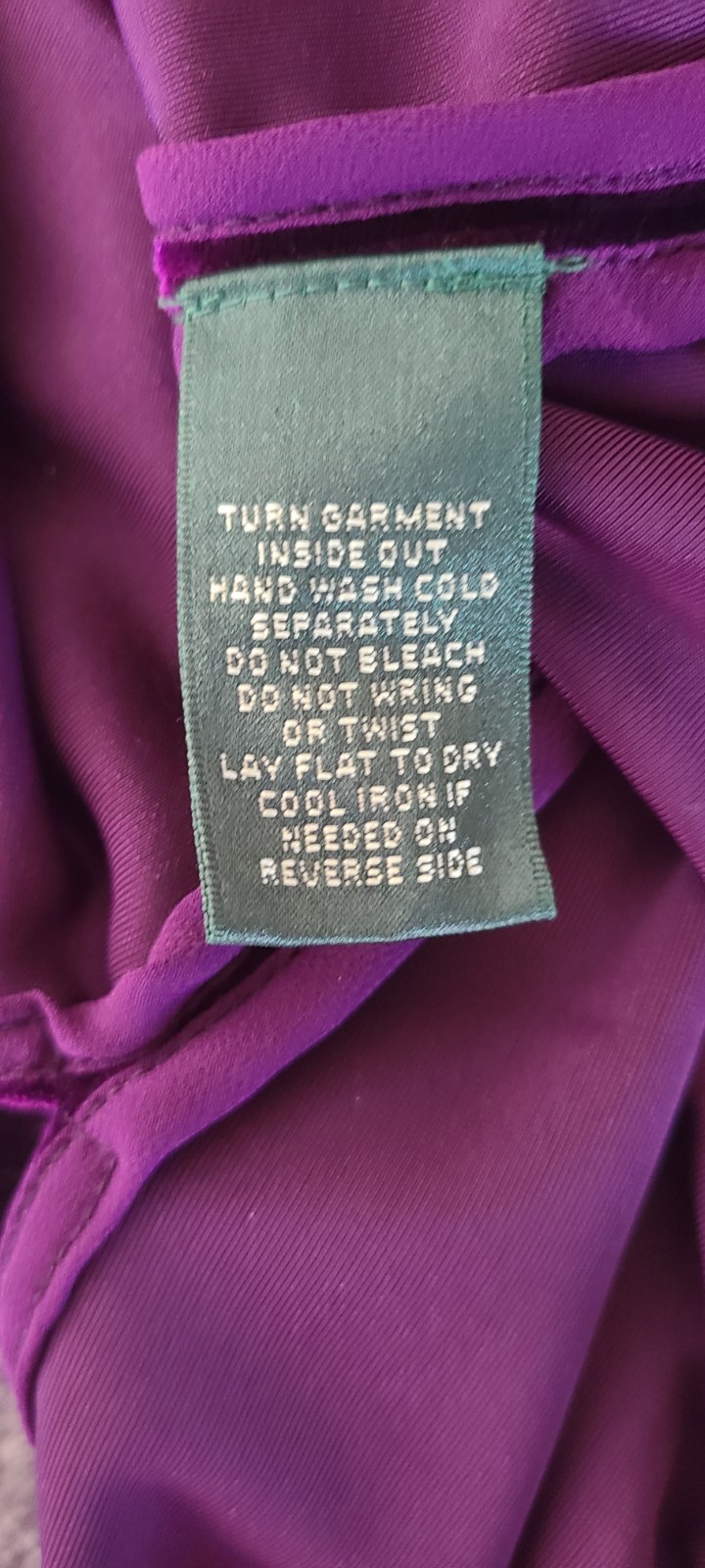 Lauren Ralph Lauren Women’s Purple Velvet Keyhole Front Blouse Tunic Top Size PL