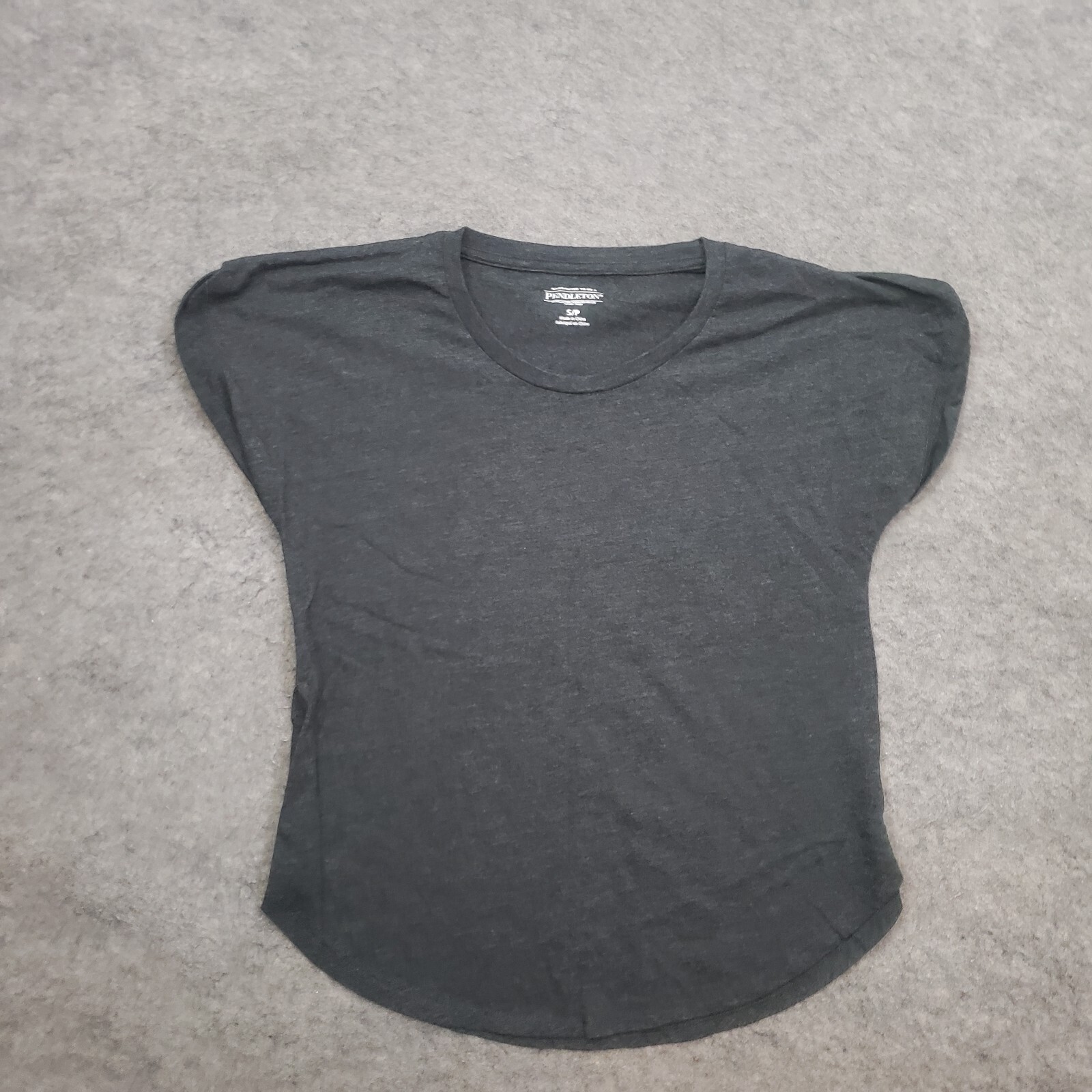 Pendleton Shirt Womens Small Gray Woolen Mills Basic Casual Top Knit Ladies