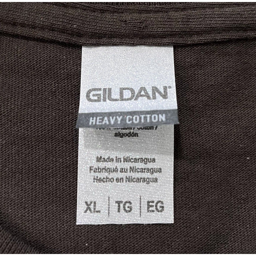 Gildan Unisex T-shirt XL Brown Thankful Vinyl Print Thanksgiving Fall Colors