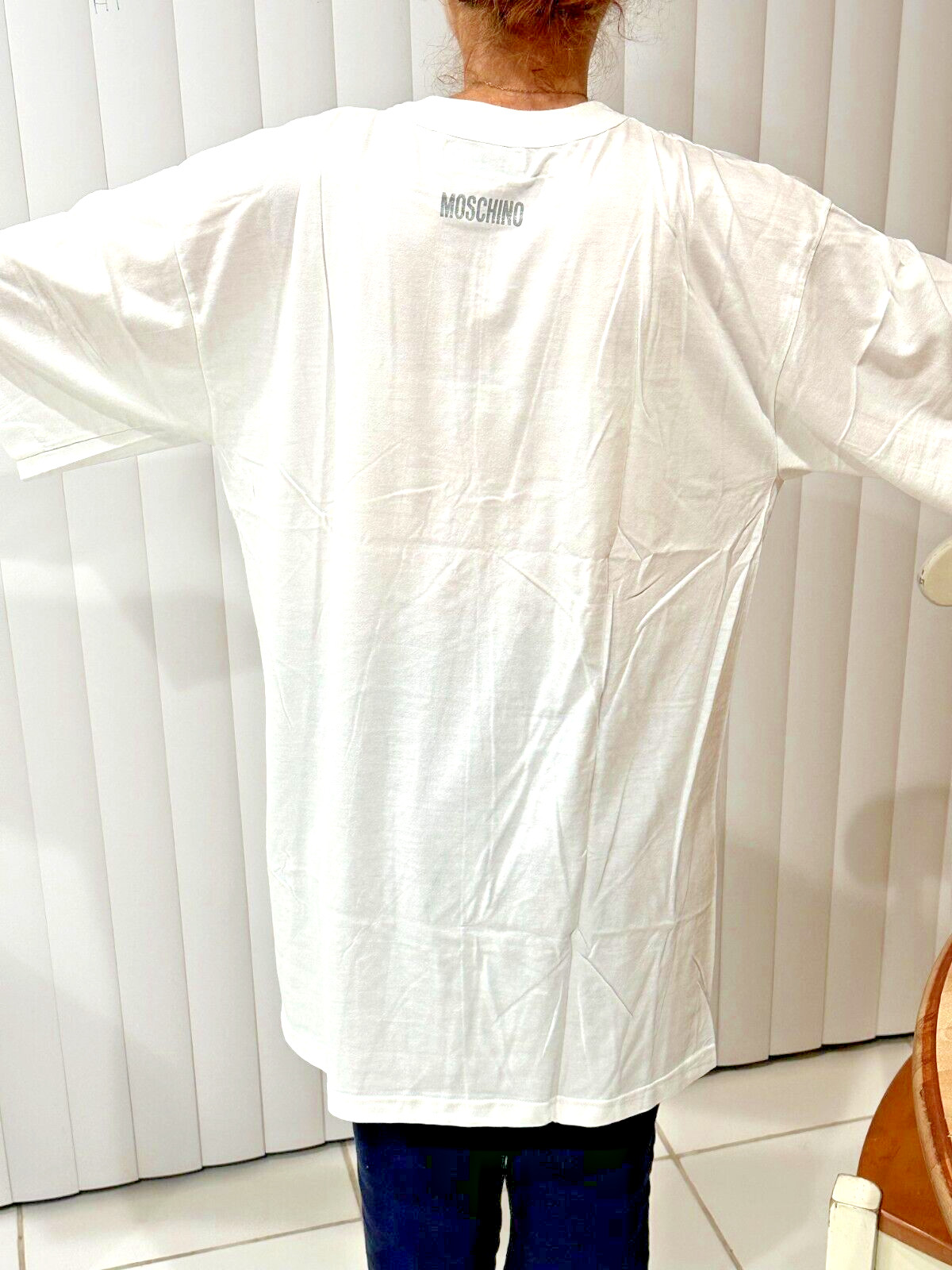 Moschino T Shirt 100% Cotton UO MO PROFUMATO MADE IN ITALY ONE SIZE