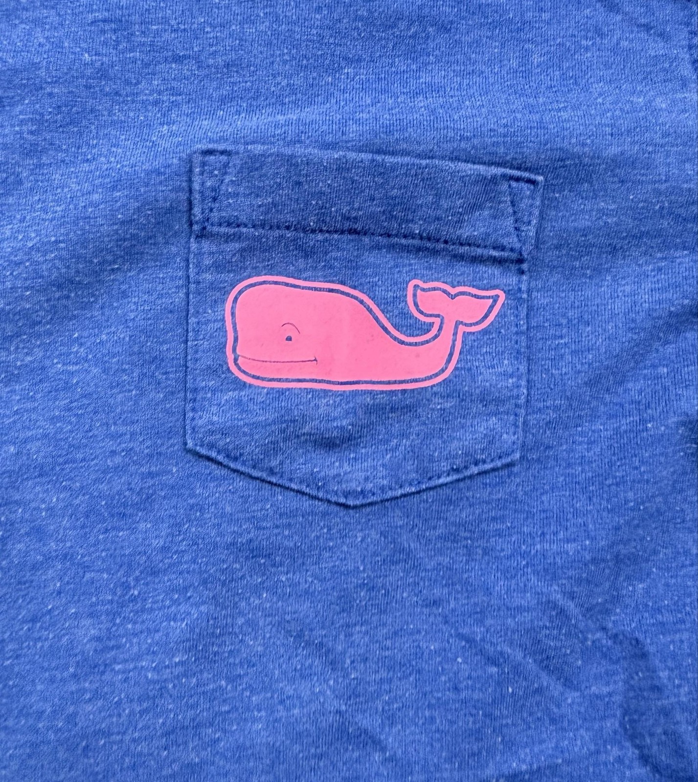Vineyard Vines Whale Pocket Shirt Womens Large Blue Graphic Logo Tee T-Shirt
