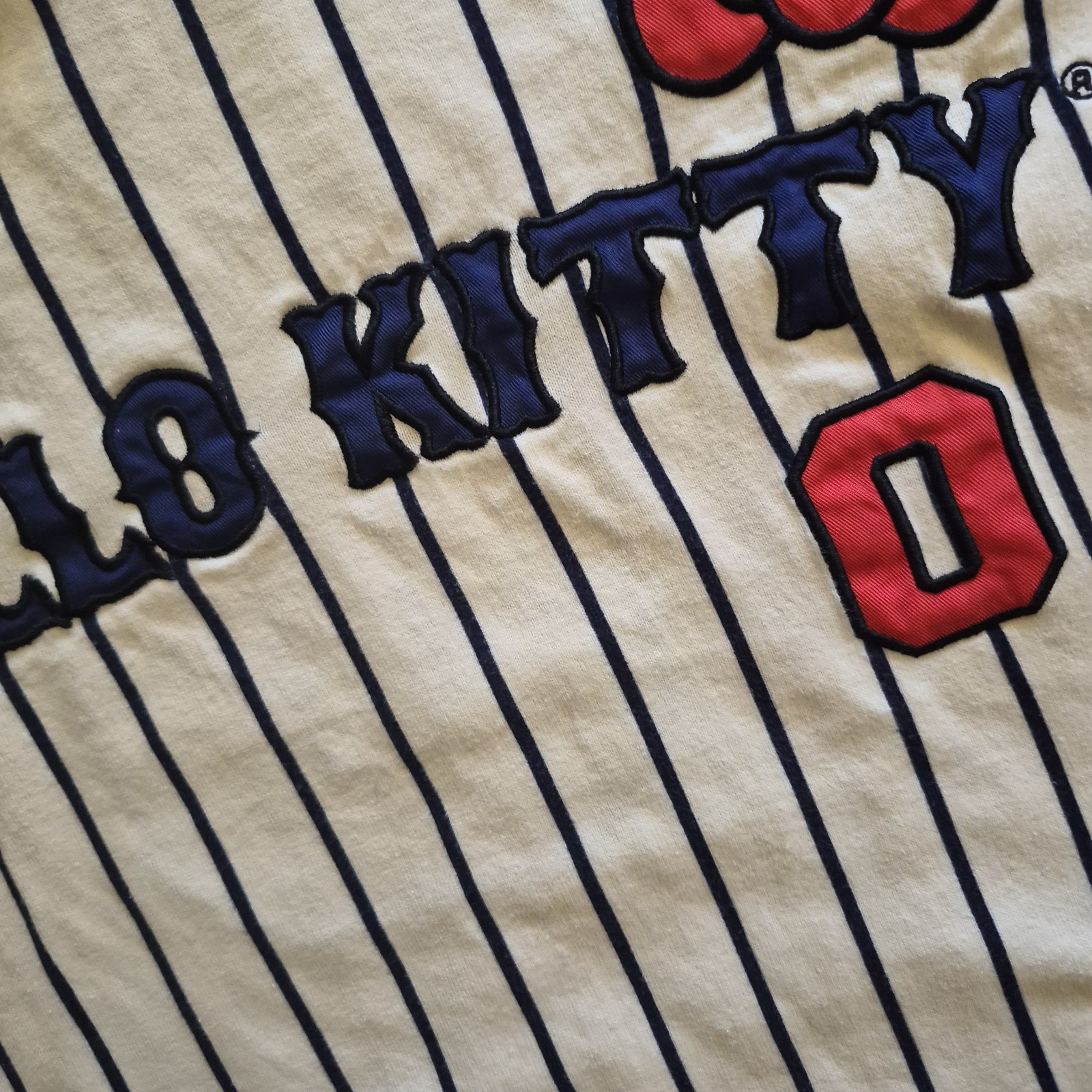 Hello Kitty SANRIO Baseball Jersey Shirt Size SMALL OVERSIZED Box lunch