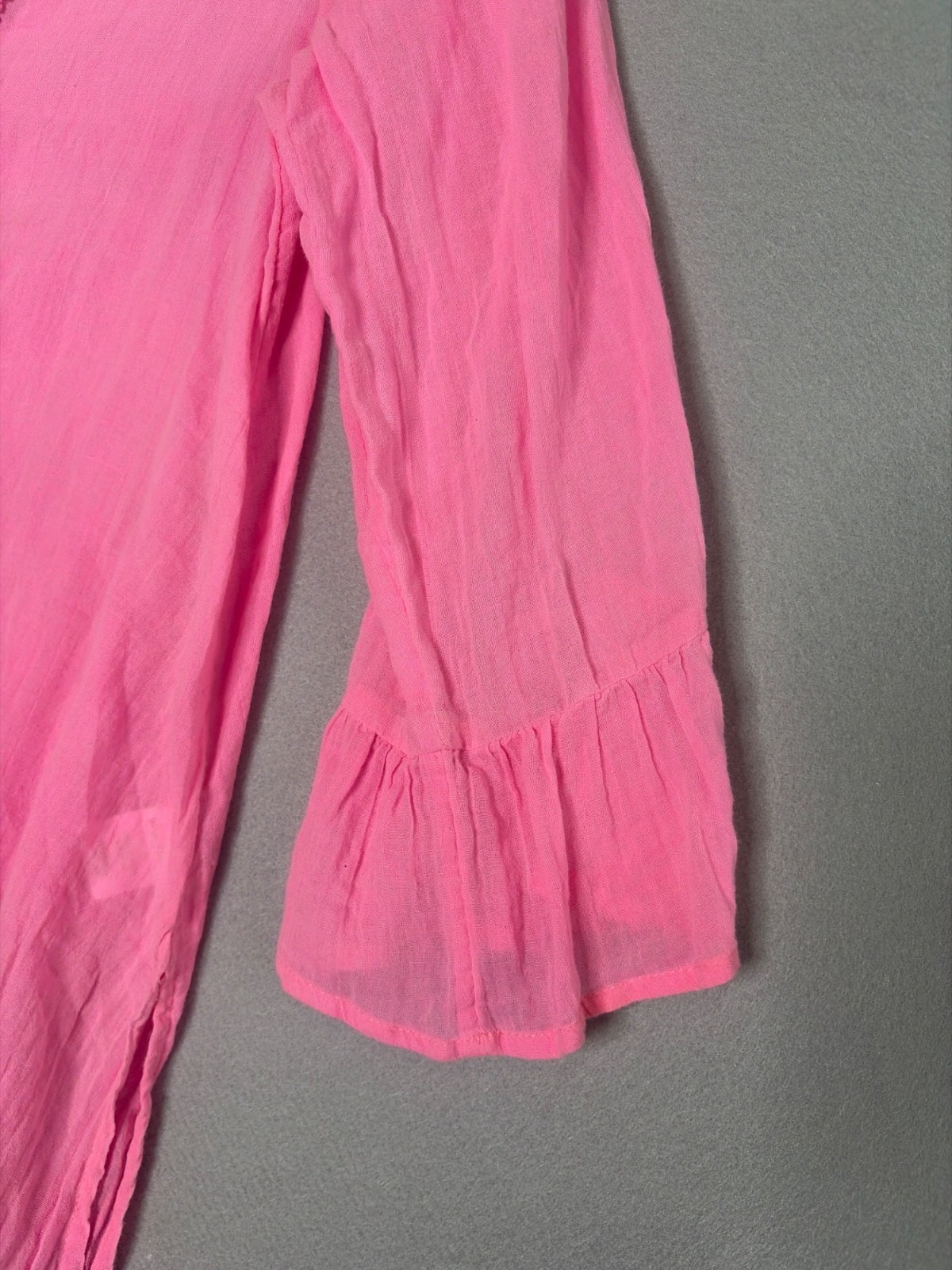 Lilly Pulitzer Luci Tunic Blouse Size M 100% Cotton Sheer Summer Beach Vacation