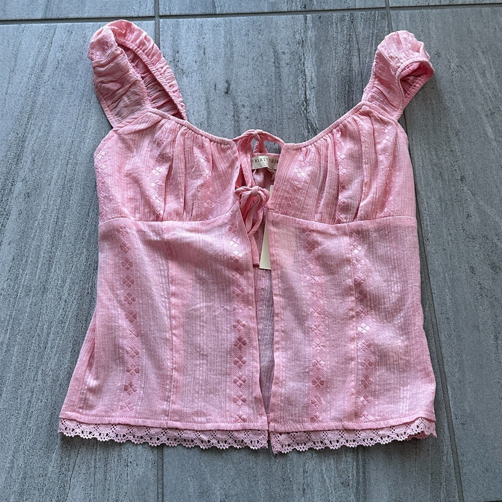 Thirty Thirty LA Women’s Pink Boho Blouse Top Size Small NWT