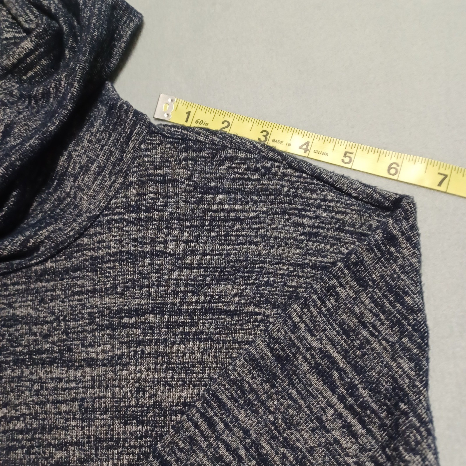 Gap Womens Navy Blue Space Dye Cowl Neck Tunic Pullover Long Sleeve Top Size M