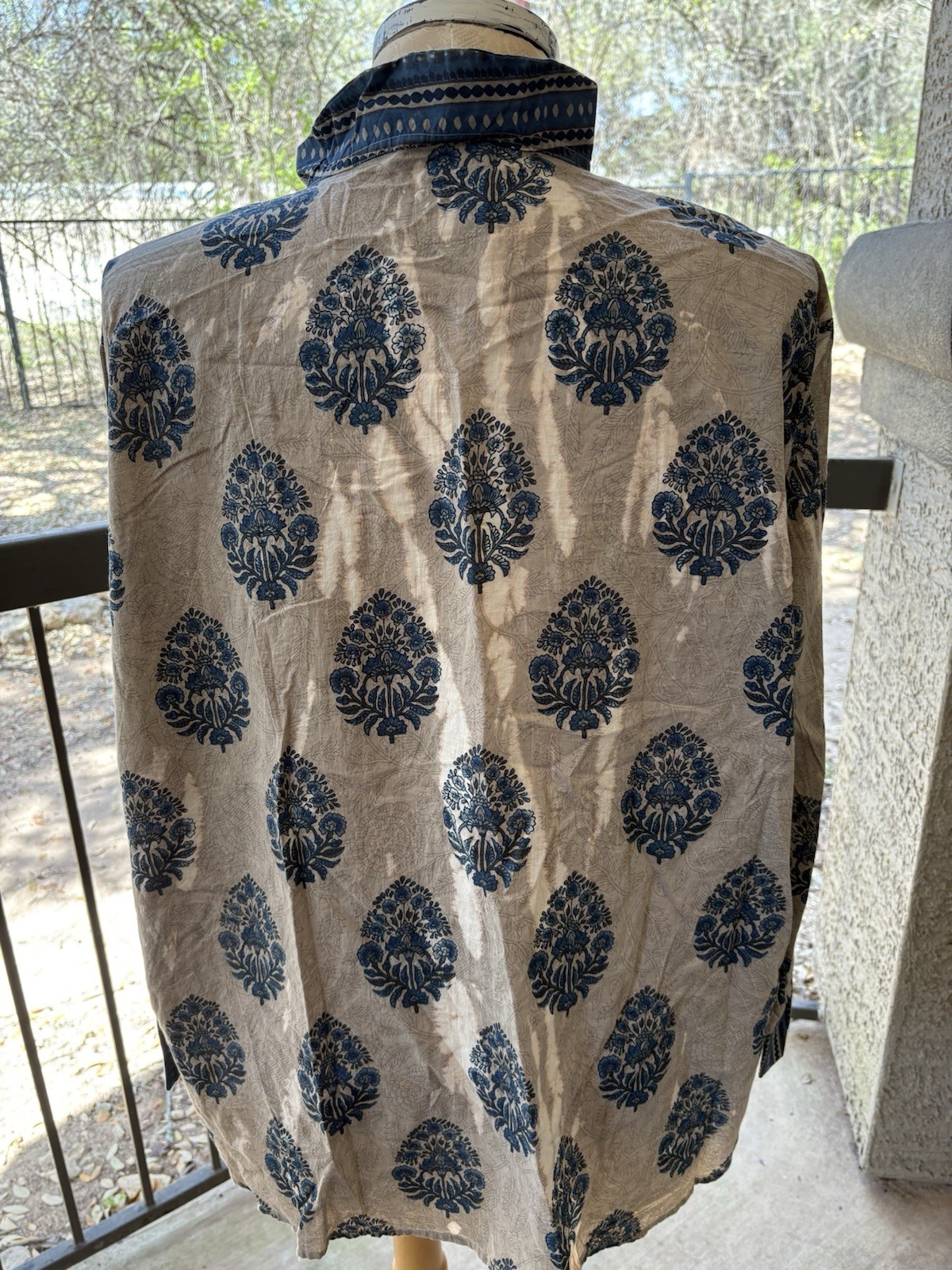 NWOT Jaded Gypsy Dahlia Blissfully Yours Top Bohemian Pockets Collar L/XL