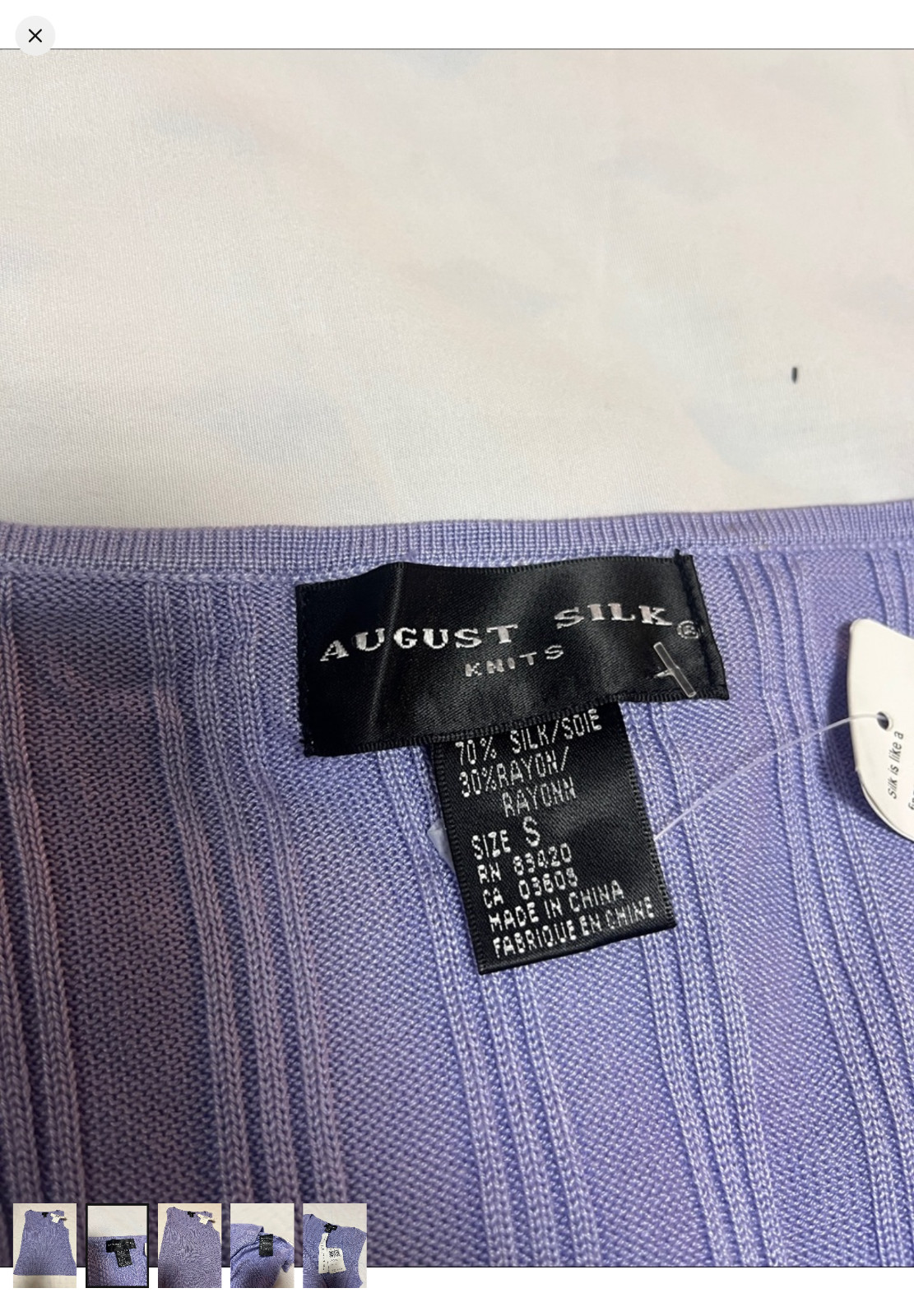 Silk/Rayon August Silk Lavender Tank