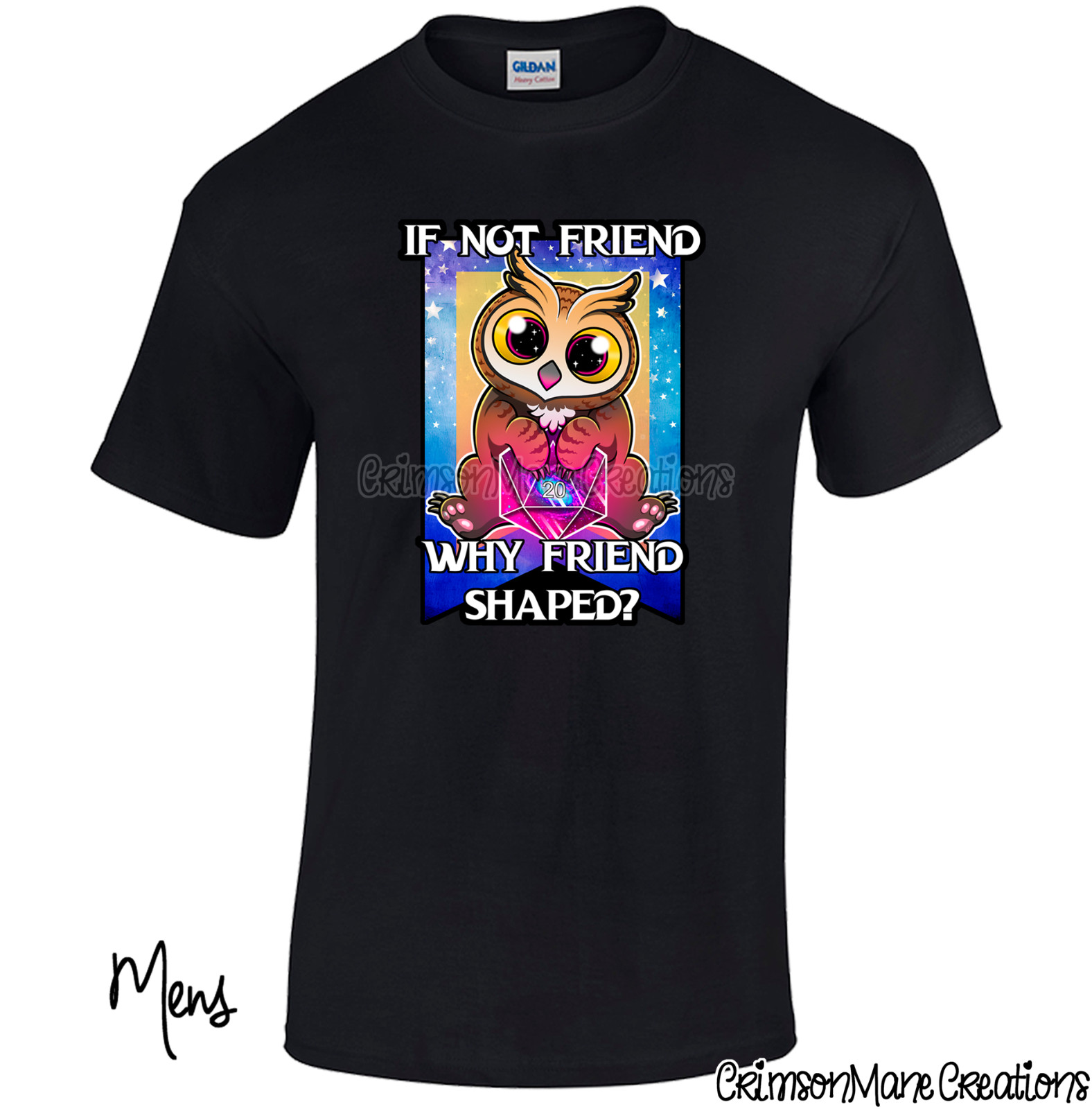 Owlbear T-Shirt – DnD RPG Fantasy Gameplay Tabletop d20 Dice – Kids Ladies Mens