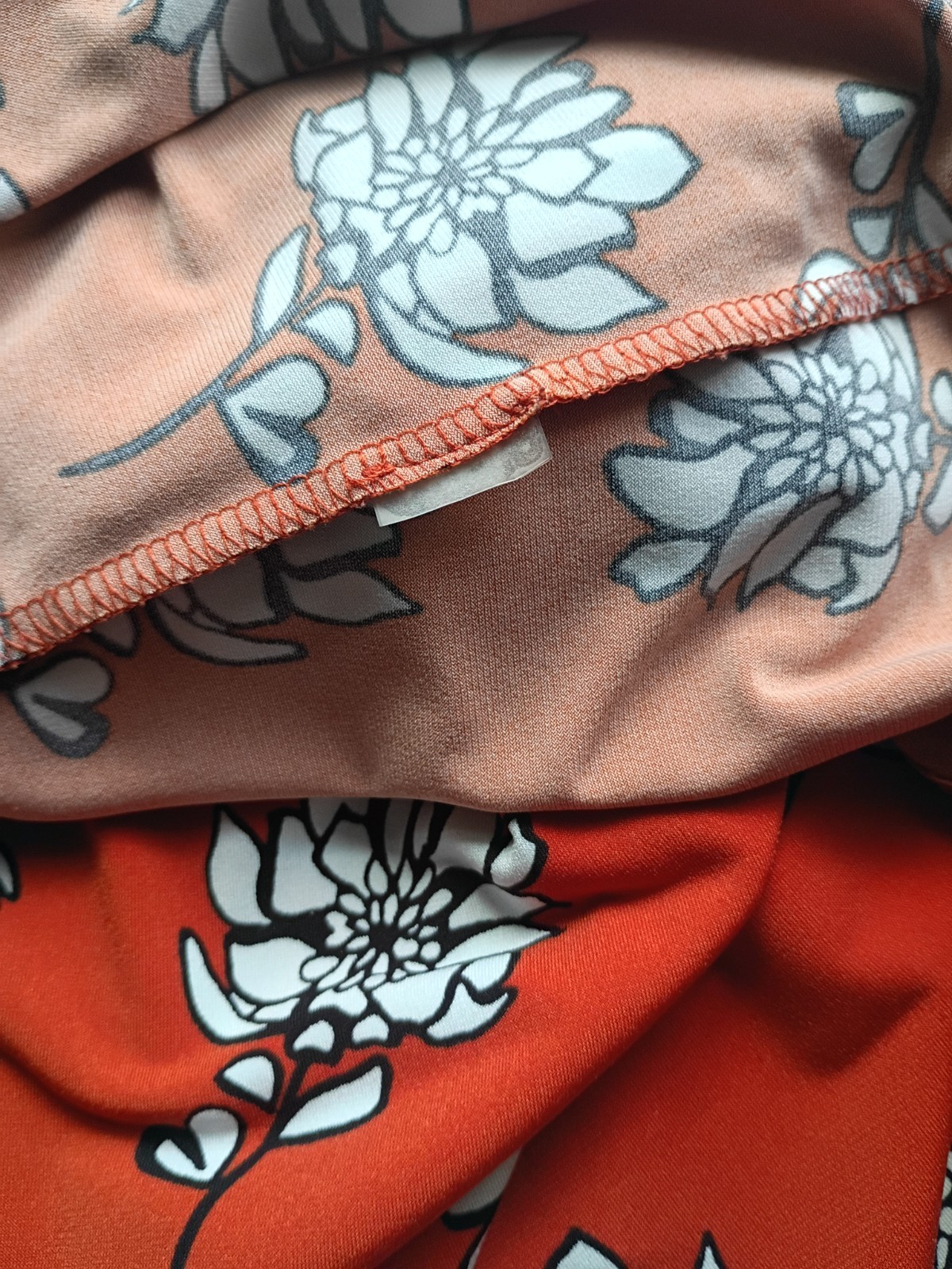 Calvin Klein Womens Orange Floral Pleated Keyhole Short Sleeve Blouse Top