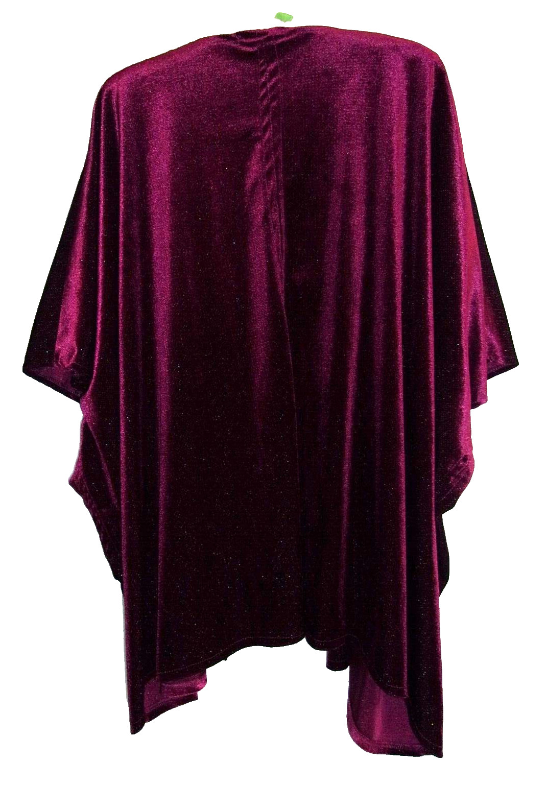 Madden NYC Women Velvet Topper Cardigan One Size Maroon Boho Sparkle Velour Boxy