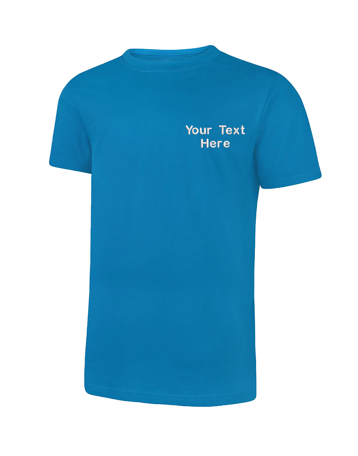 Personalised Uneek Embroidered Pack of Classic T-Shirt Your Text Logo Workwear