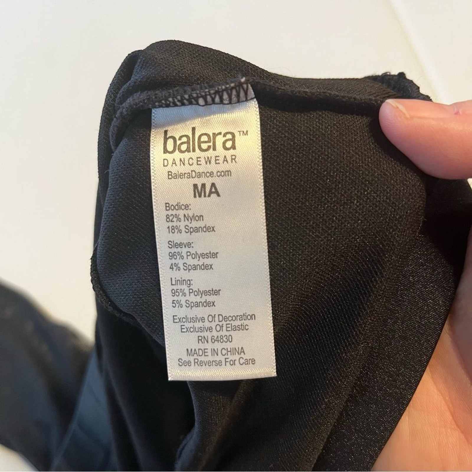 Balera Black Mesh-Sleeve Dance Crop Top Sports Bra Medium