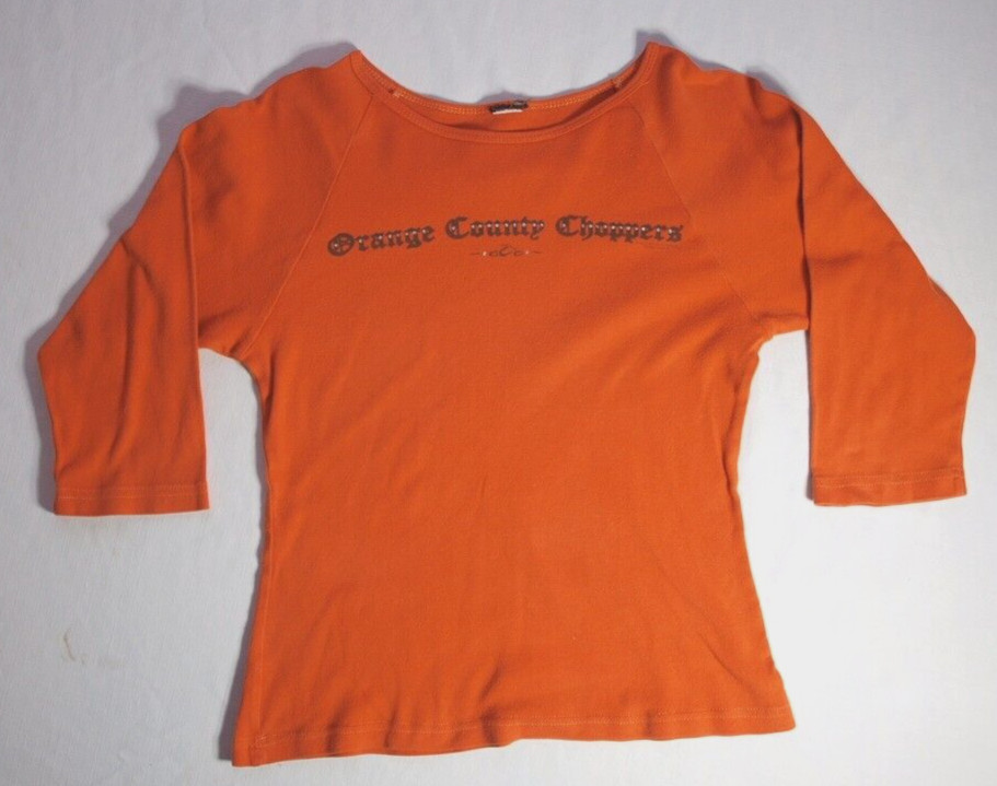 Motorcycle Womens T-Shirt Orange No Tag Size: Small? 2006 Orange County Choppers
