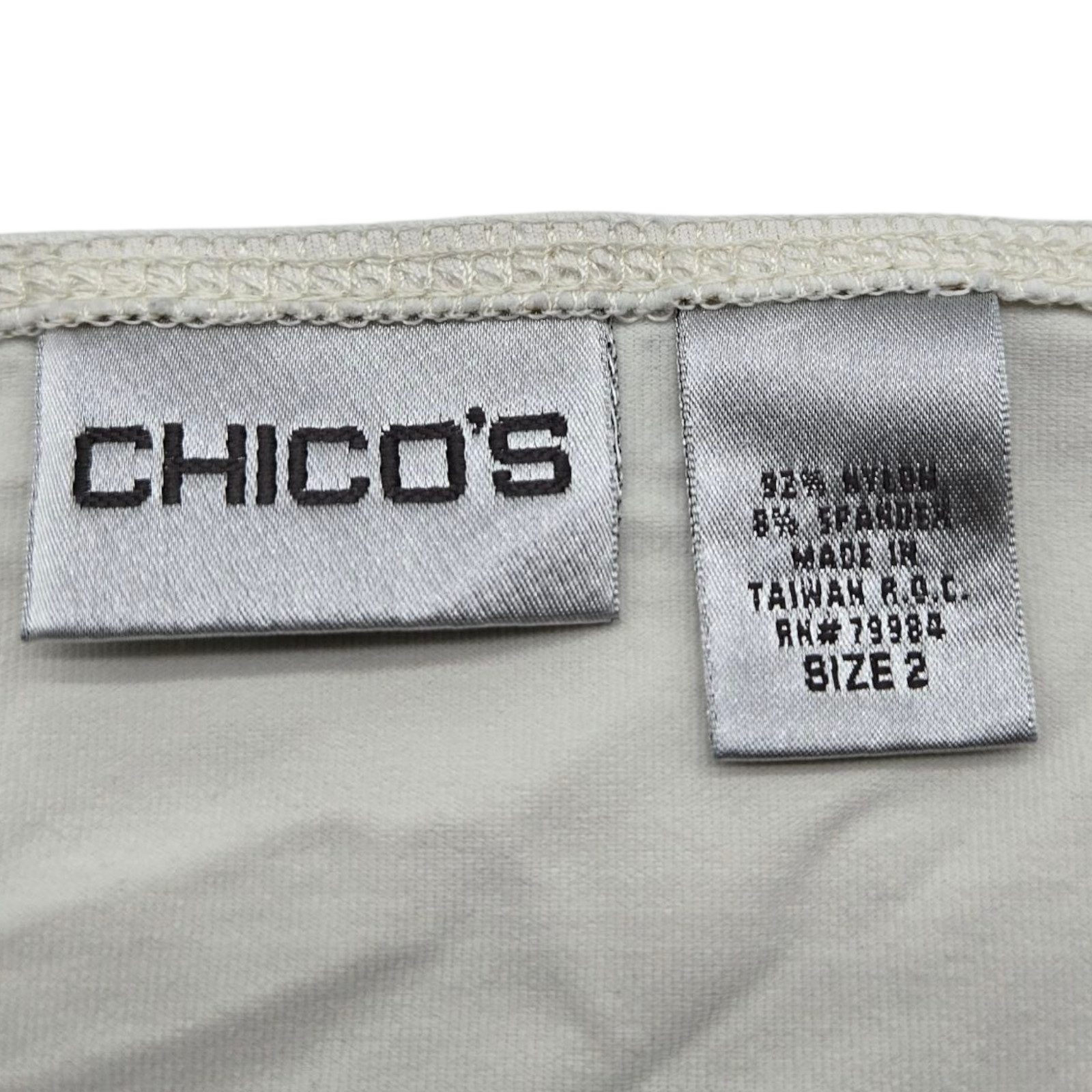 Chicos Tank Top Womens 2 Adjustable Strap Camisole Nylon Spandex Flaws