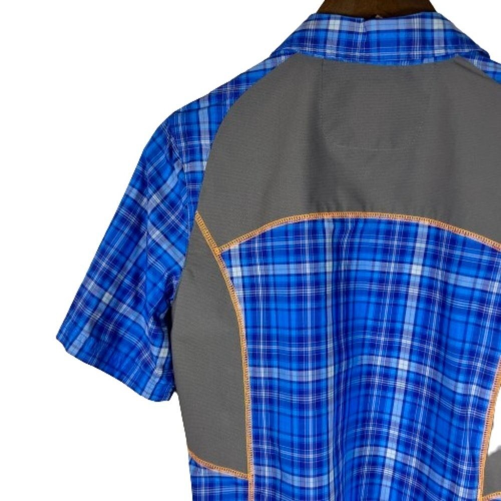 Cabelas XPG Womens M Plaid Button Front Shirt Cooling Hiking Outdoor Gorpcore