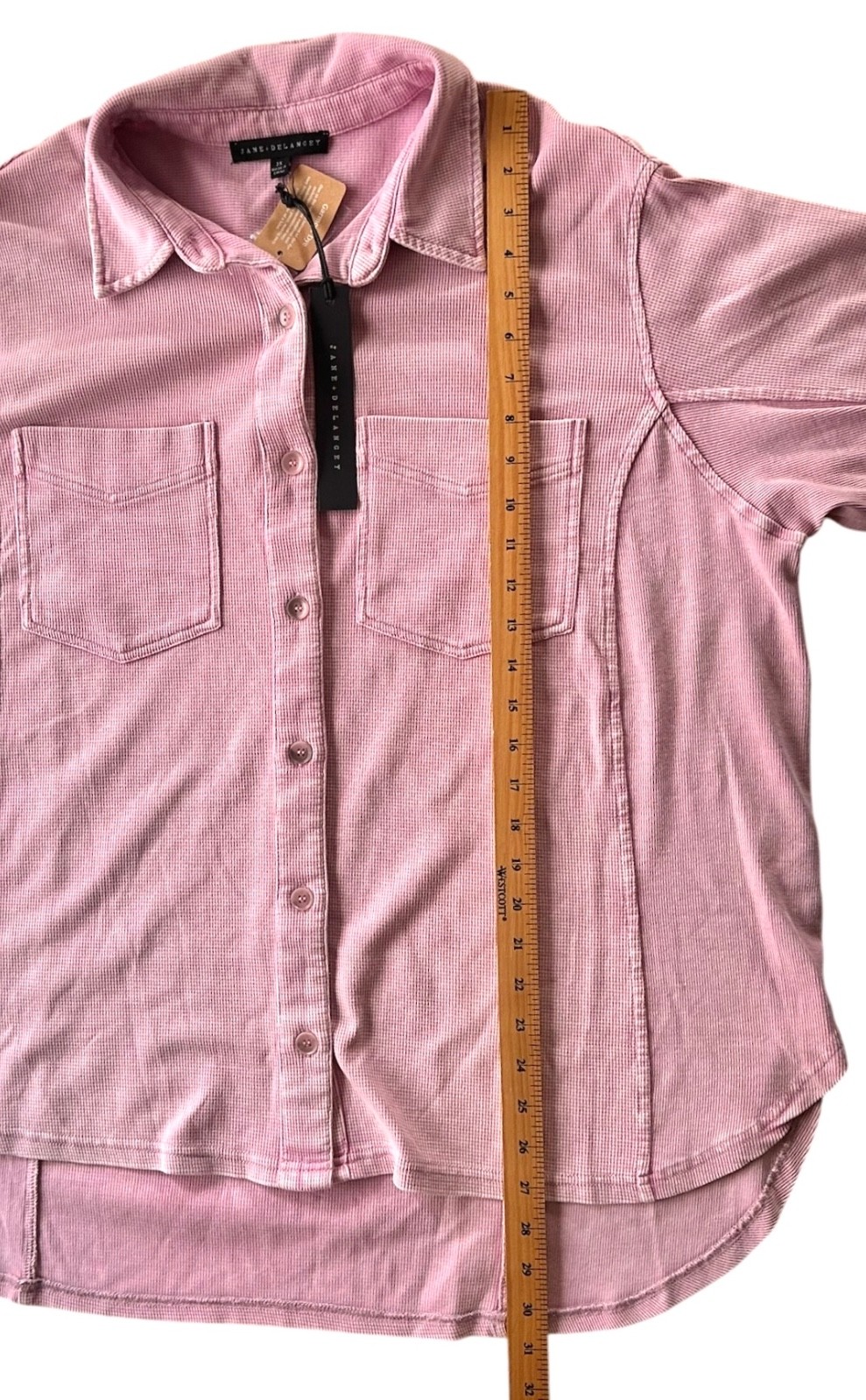 Jane & Delancey Women’s Button Down Shirt Top Garment Dye Plus Size 2X Pink