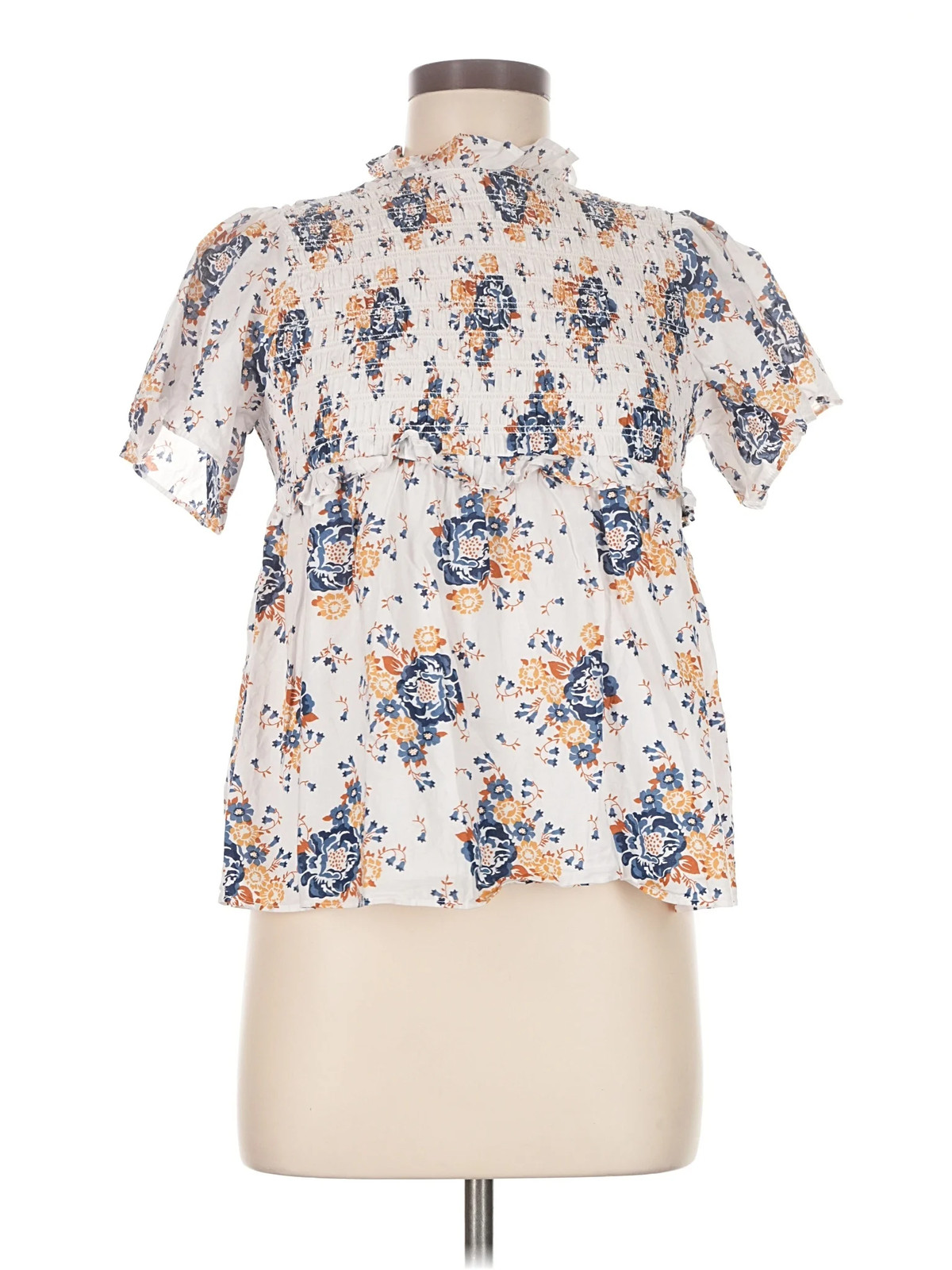 J and J by Janie and Jack Women Ivory Short Sleeve Blouse 18 Plus