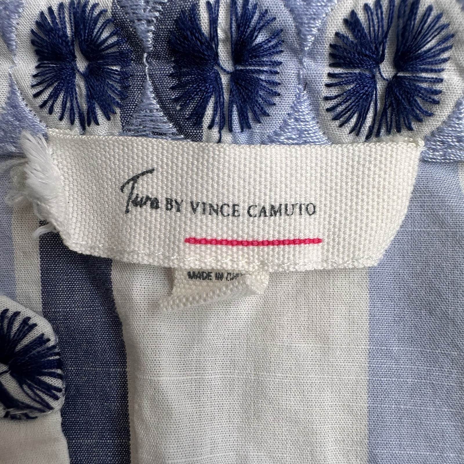 Vince Camuto Women’s Coastal Blue Striped Blouse Size S New w/o Tags