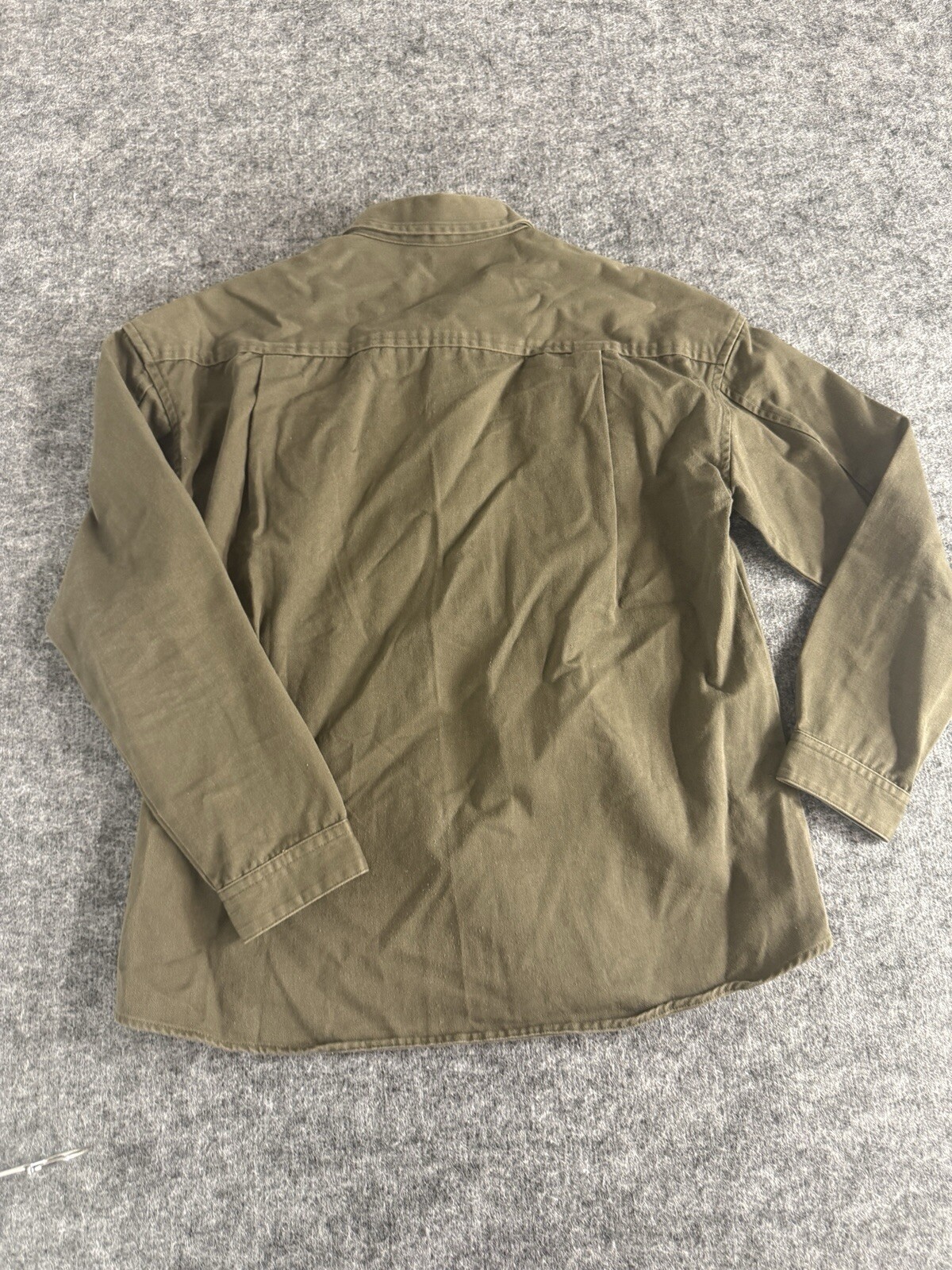 LEPSIM Lowrys Farm Shirt Women F Medium Green Army Military Pockets Japan N333