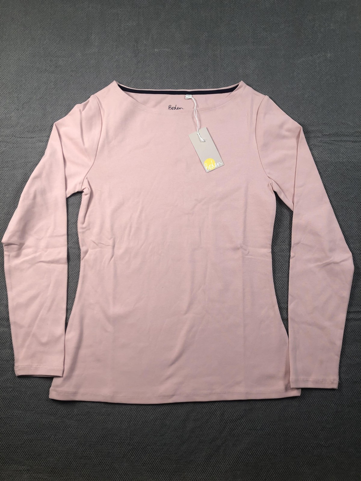 Boden T Shirt Womens M Pink Long Sleeve Boat Neck Jersey Basic Top