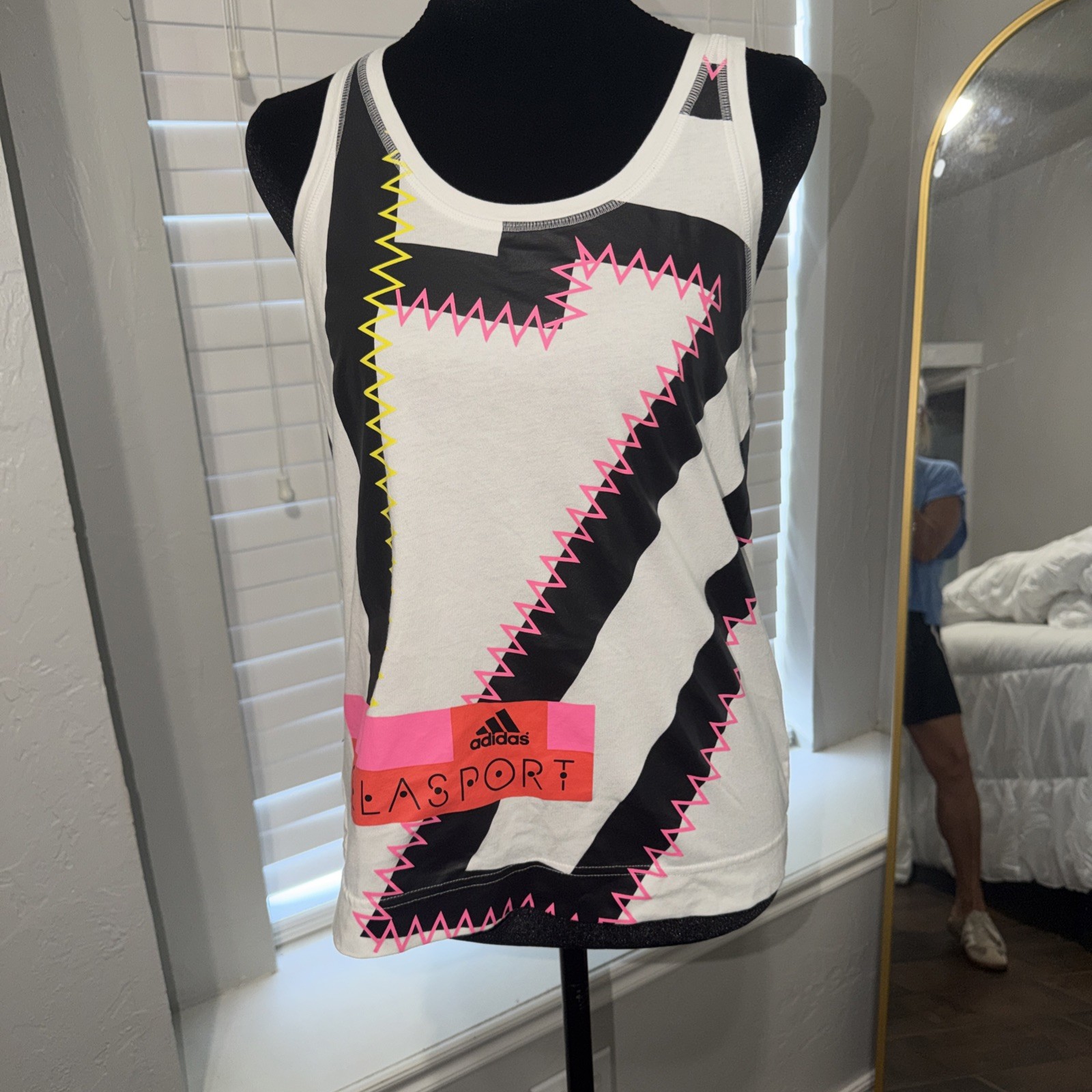Adidas by Stella McCartney StellaSport Graphic Sport Tank Big Logo Sz S 2016