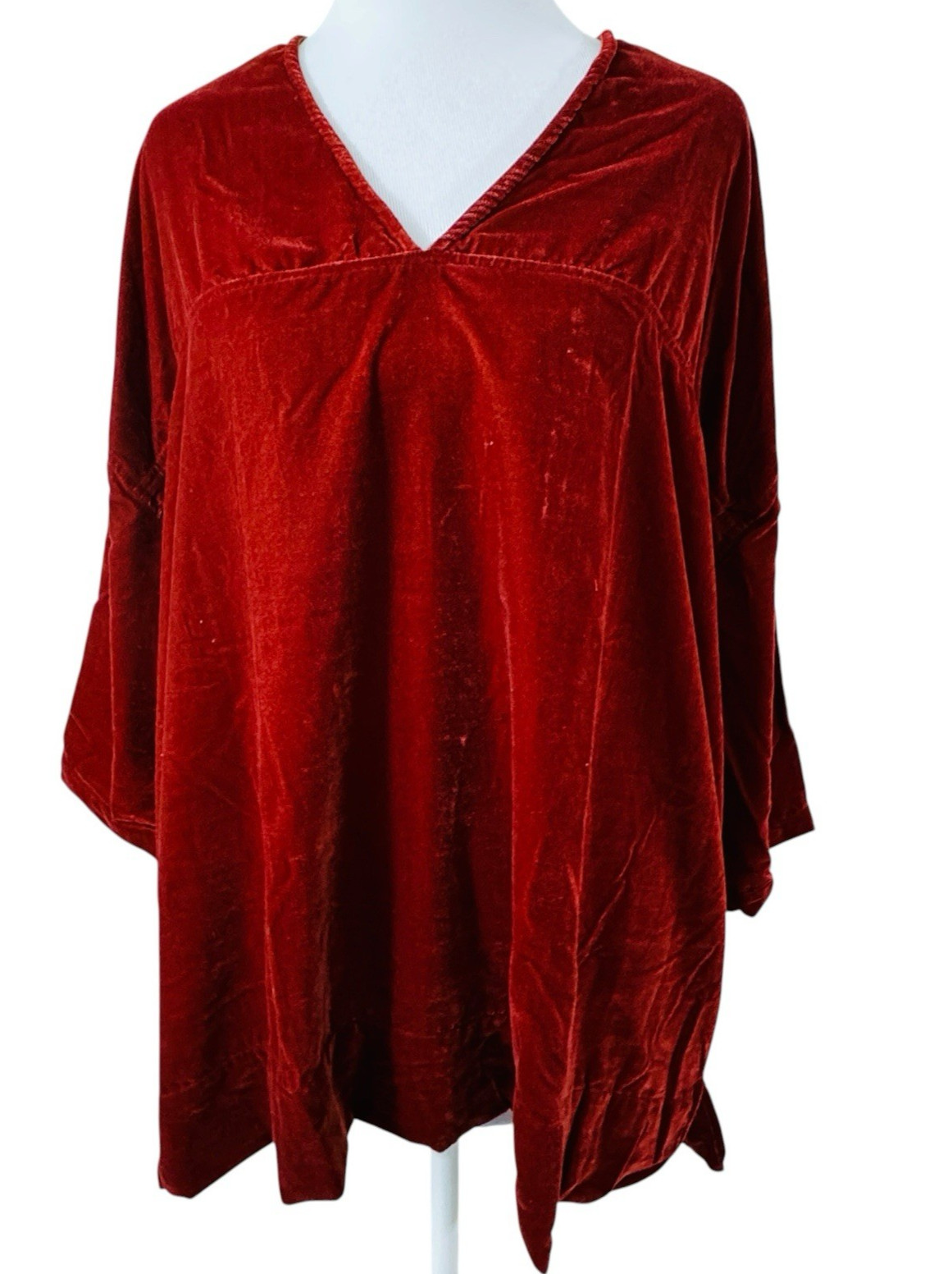 Kyla Seo Lux Velvet Esme Top Tunic Size S Caite Whimsigoth Oversized Red