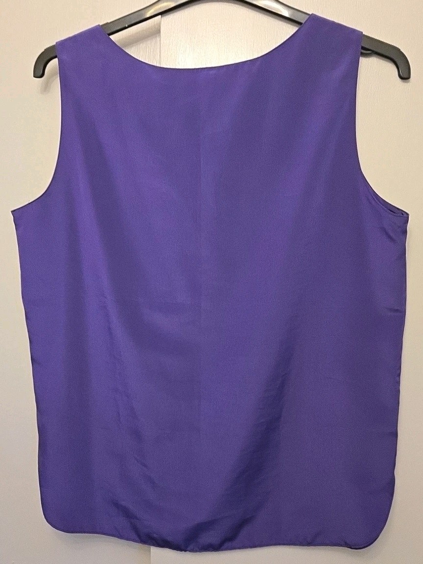 Women’s Purple Satin Sleeveless Top by Verse (40 Inch Chest) Excellent Condition