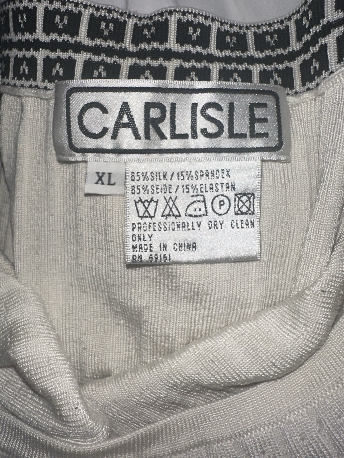 1970’s Vintage Carlisle Women’s White Knit Square Neck Wide Strap Tank Top XL