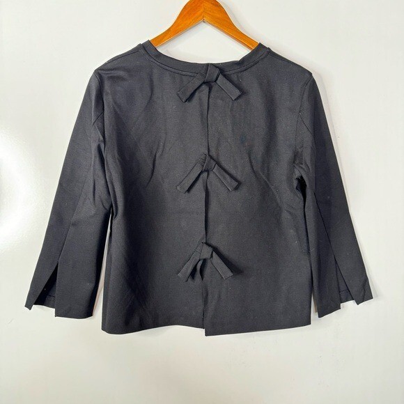 Imperial Black Bow Tie Back Top Size Medium