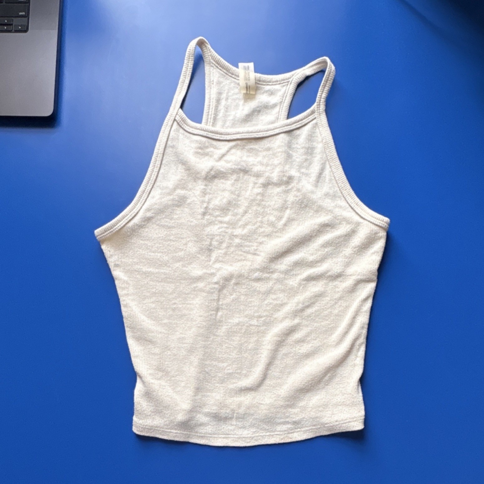 Outdoor Voices Women’s Ivory Knit Racerback Sleeveless Tank Top Size S