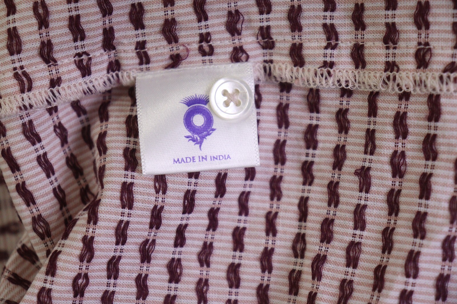 Brora Pink Check Button Down Long Sleeve Shirt Size 10