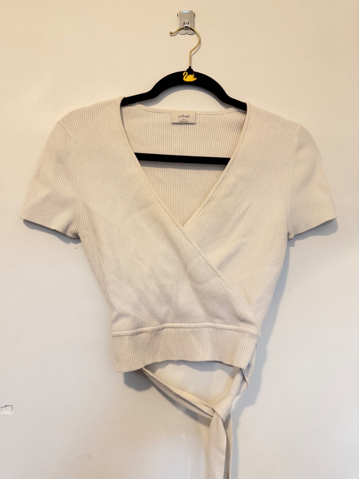 Aritzia Wilfred All Tied Up Wrap Top